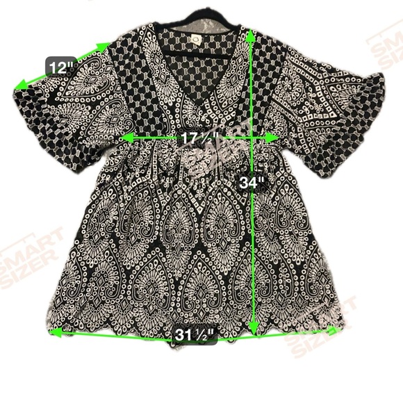 Anthropologie Akemi + Kin Brooke Embroidered Eyelet Swing Dress size 4 (N118) - Picture 9 of 9